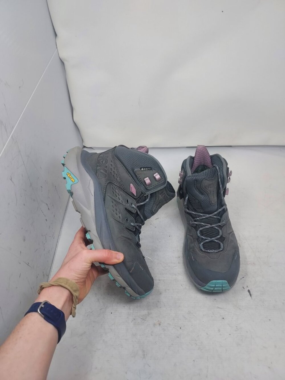 Hoka One One WOMENS Grey Blue Kaha 2 GTX Waterproof Hiking Boot